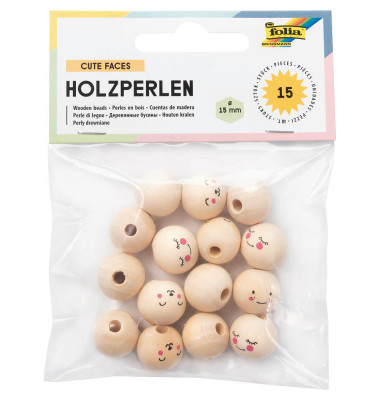 Bastelset Holzperlen Gesicht