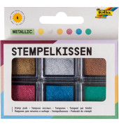Stempelkissen metallic gold, silber, kupfer, rot, blau, grün 6x 2,4 x 2,4 cm