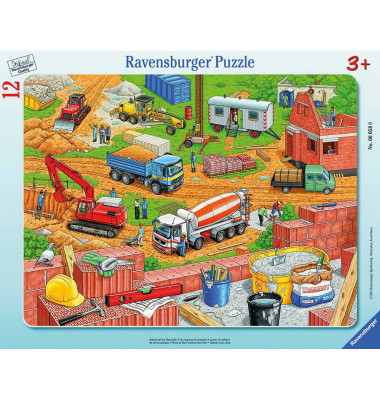 Arbeit auf der Baustelle Puzzle 12 Teile