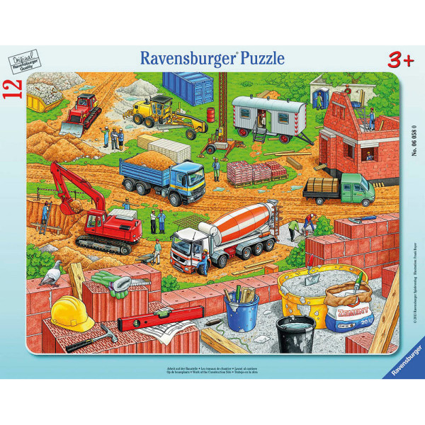 4005556060580 - Ravensburger Kinderpuzzle - 06058 Arbeit auf der Baustelle - Rahmenpuzzle für Kinder ab 3 Jahren mit 12 Teilen 4005556060580 - Ravensburger Kinderpuzzle - 06058 Arbeit auf der Baustelle - Rahmenpuzzle für Kinder ab 3 Jahren mit 12 Teilen