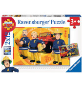 Feuerwehrmann Sam Sam im Einsatz Puzzle 2x 12 Teile