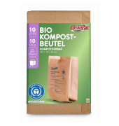Kompostbeutel 2458814, braun, 10 Liter, offen, kompostierbar