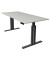 Sitz-Steh-Schreibtisch Move 3 elegant, elektrisch höhenverstellbar, 72-120cm (H), 180x80cm (BxT), rechteckig, lichtgrau / anthra