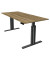 Sitz-Steh-Schreibtisch Move 3 elegant, elektrisch höhenverstellbar, 72-120cm (H), 180x80cm (BxT), rechteckig, eiche / anthrazit