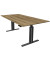 Sitz-Steh-Schreibtisch Move 3 elegant, elektrisch höhenverstellbar, 72-120cm (H), 200x100cm (BxT), rechteckig, eiche / anthrazit