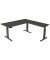 Sitz-Steh-Schreibtisch Move 3 elegant, elektrisch höhenverstellbar, 72-120cm (H), 180x180cm (BxT), L-Form, anthrazit / anthrazit