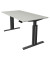 Sitz-Steh-Schreibtisch Move 3 elegant, elektrisch höhenverstellbar, 72-120cm (H), 160x80cm (BxT), rechteckig, lichtgrau / anthra