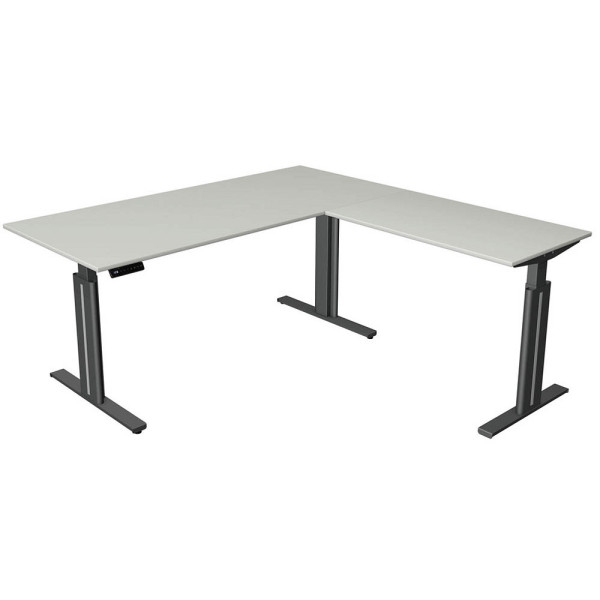 4044917439771 - Sitz-Steh-Schreibtisch Move 3 elegant 10324611 elektrisch höhenverstellbar 72-120cm (H) L-Form lichtgrau   anthrazit 40449174