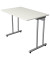 Schreibtisch Smart office, 75cm (H), 100x60cm (BxT), rechteckig, weiß / silber