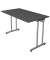 Schreibtisch Smart office, 75cm (H), 120x65cm (BxT), rechteckig, anthrazit / silber