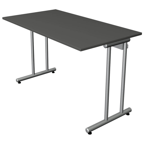 4044917441088 - Schreibtisch Smart office 11188013 65-130cm (H) 120x65cm (BxT) rechteckig anthrazit   silber 4044917441088 Kerkmann