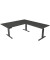 Sitz-Steh-Schreibtisch Move 3 elegant, elektrisch höhenverstellbar, 72-120cm (H), 200x220cm (BxT), L-Form, anthrazit / anthrazit