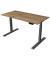 Sitz-Steh-Schreibtisch Smart office, elektrisch höhenverstellbar, 63-127cm (H), 140x70cm (BxT), rechteckig, eiche / anthrazit