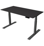 Sitz-Steh-Schreibtisch Smart office, elektrisch höhenverstellbar, 63-127cm (H), 140x70cm (BxT), rechteckig, anthrazit / anthrazi