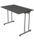 Schreibtisch Smart office, 75cm (H), 100x60cm (BxT), rechteckig, anthrazit / silber