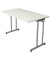 Schreibtisch Smart office, 75cm (H), 120x65cm (BxT), rechteckig, weiß / silber
