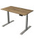 Sitz-Steh-Schreibtisch Smart office, elektrisch höhenverstellbar, 63-127cm (H), 120x65cm (BxT), rechteckig, eiche / silber