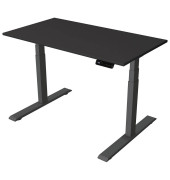 Sitz-Steh-Schreibtisch Smart office, elektrisch höhenverstellbar, 63-127cm (H), 120x65cm (BxT), rechteckig, anthrazit / anthrazi