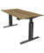 Sitz-Steh-Schreibtisch Move 3 elegant, elektrisch höhenverstellbar, 72-120cm (H), 160x80cm (BxT), rechteckig, eiche / anthrazit