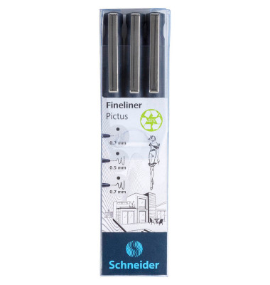 Pictus Fineliner-Set schwarz Pictus Fineliner-Set schwarz