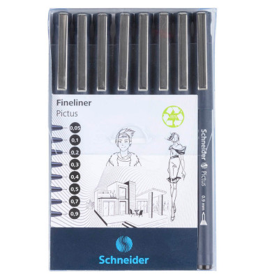 Pictus Fineliner-Set schwarz Pictus Fineliner-Set schwarz