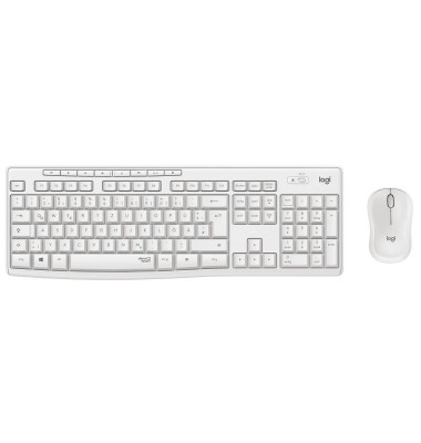 MK295 Tastatur-Maus-Set kabellos weiß