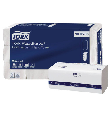 Falthandt&uuml;cher H5 PeakServe Continous Universal 100585, 20,1x22,5cm, 1-lagig, Interfold-Falz (W-Falz), wei&szlig;, Tissue