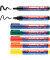 Flipchartmarker Flipchart, 4-3033-7, Packung, gelb,orange,rot,gr&uuml;n,blau,2x schwarz, 1,5-3mm Rundspitze, Keilspitze