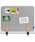 ELEMENTS Tischtrennwand grau 80,0 x 60,0 cm