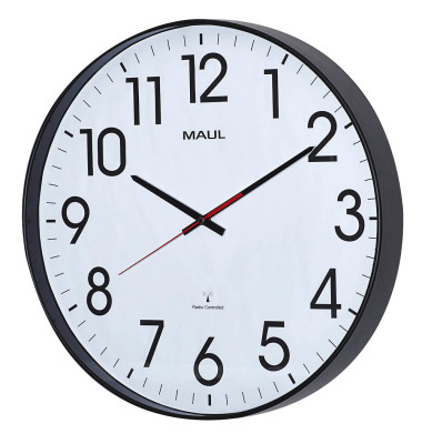  Funkwanduhr MAULclimb 9054890, schwarz, 47cm, rund, analog