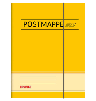 Postmappe 104709410, A4 gelb Karton, mit 3 Einschlagklappen Postmappe 104709410, A4 gelb Karton, mit 3 Einschlagklappen