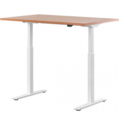 E-Table höhenverstellbarer Schreibtisch buche rechteckig