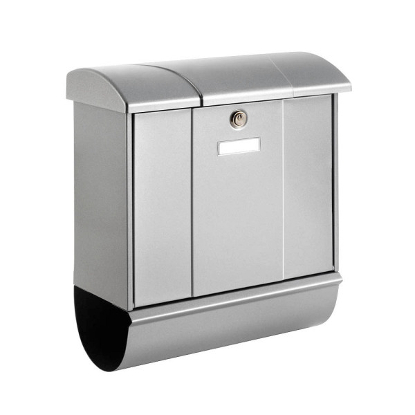 4003482326107 - Burgwächter Briefkasten Olymp mit Zeitungsrolle silber 4003482326107 - Burgwächter Briefkasten Olymp mit Zeitungsrolle silber