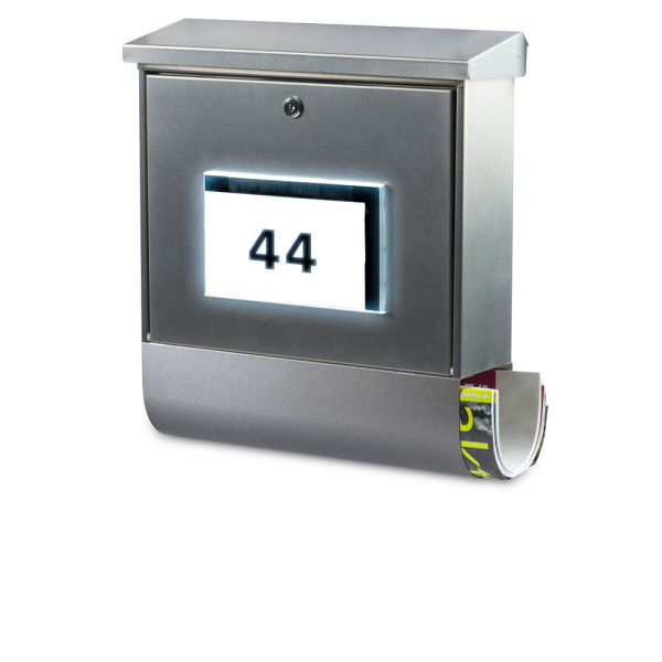 4003482753101 - 4400Ni Malaga Briefkasten Stahlblech Nickel Schlüsselschloss 4003482753101 - 4400Ni Malaga Briefkasten Stahlblech Nickel Schlüsselschloss