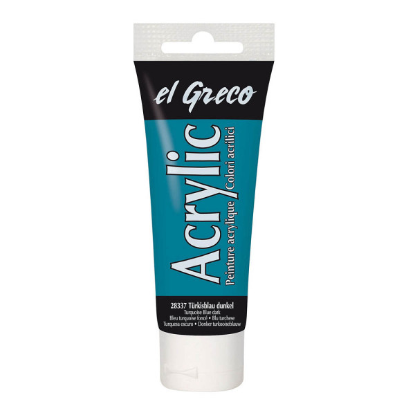 4000798283377 - El Greco Acrylic Tube türkisblau dunkel 75 ml Künstlerfarben - Kreul 4000798283377 - El Greco Acrylic Tube türkisblau dunkel 75 ml Künstlerfarben - Kreul