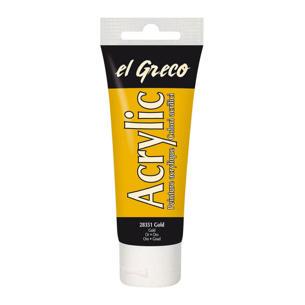 4000798283513 - El Greco Acrylic Tube gold 75 ml Künstlerfarben - Kreul 4000798283513 - El Greco Acrylic Tube gold 75 ml Künstlerfarben - Kreul