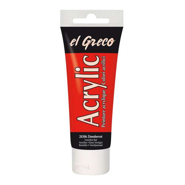 4000798283063 - El Greco Acrylic Tube zinnoberrot75 ml Künstlerfarben - Kreul 4000798283063 - El Greco Acrylic Tube zinnoberrot75 ml Künstlerfarben - Kreul
