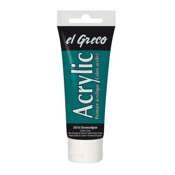 4000798283162 - El Greco Acrylic Tube chromoxidgrün 75 ml Künstlerfarben - Kreul 4000798283162 - El Greco Acrylic Tube chromoxidgrün 75 ml Künstlerfarben - Kreul