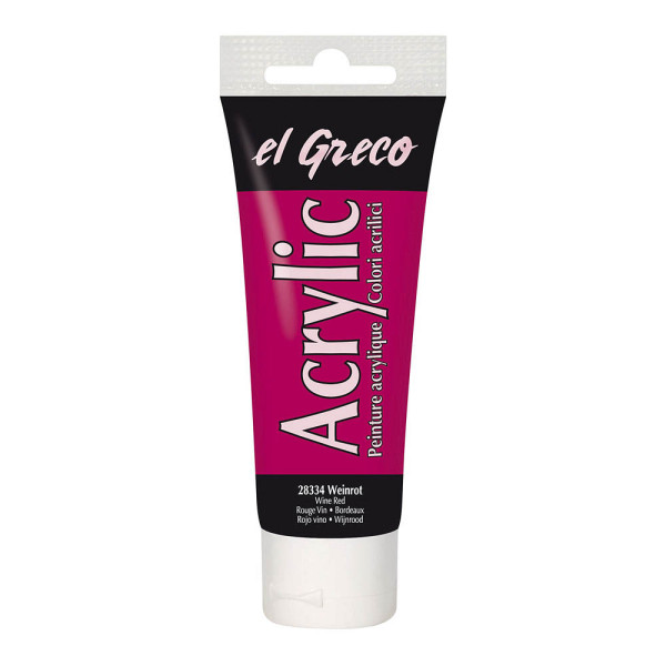 4000798283346 - El Greco Acrylic Tube weinrot 75 ml Künstlerfarben - Kreul 4000798283346 - El Greco Acrylic Tube weinrot 75 ml Künstlerfarben - Kreul