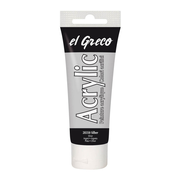 4000798283506 - El Greco Acrylic Tube silber 75 ml Künstlerfarben - Kreul 4000798283506 - El Greco Acrylic Tube silber 75 ml Künstlerfarben - Kreul