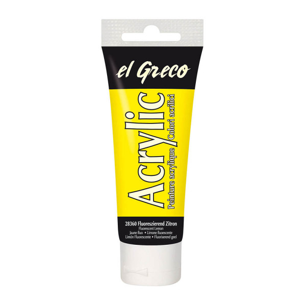 4000798283605 - El Greco Acrylic Tube fluoreszierend zitron 75 ml Künstlerfarben - Kreul 4000798283605 - El Greco Acrylic Tube fluoreszierend zitron 75 ml Künstlerfarben - Kreul