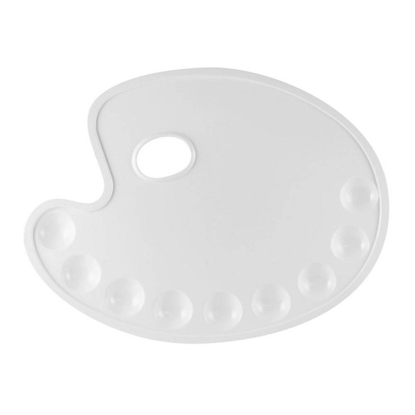 4000798041779 - Kunststoffpalette oval mit 9 Vertiefungen Malerwerkzeug - Kreul 4000798041779 - Kunststoffpalette oval mit 9 Vertiefungen Malerwerkzeug - Kreul