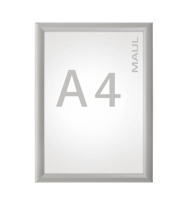 Plakat-Klapprahmen MAULstandard, 6604408, silber, A4, 25mm Profil, Aluminiumrahmen