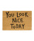 Fußmatte 10020185_0 YOU LOOK NICE, 40x60cm, rechteckig, für Innenbereich