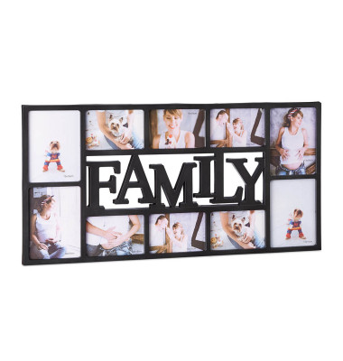 Collage-Bilderrahmen Familie schwarz 72,0 x 36,5 cm