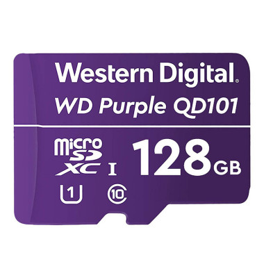 Speicherkarte Purple SC QD101 WDD128G1P0C, Micro-SDXC, Class 10, 128 GB