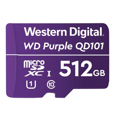 Speicherkarte Purple SC QD101 WDD512G1P0C, Micro-SDXC, Class 10, 512 GB