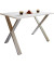 Esstisch Xona 916770, 76cm (H), 80x50cm (BxT), rechteckig, weiß / silber