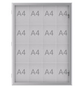 Schaukasten EXCITE 6654408, 16xA4, alu, magnetisch