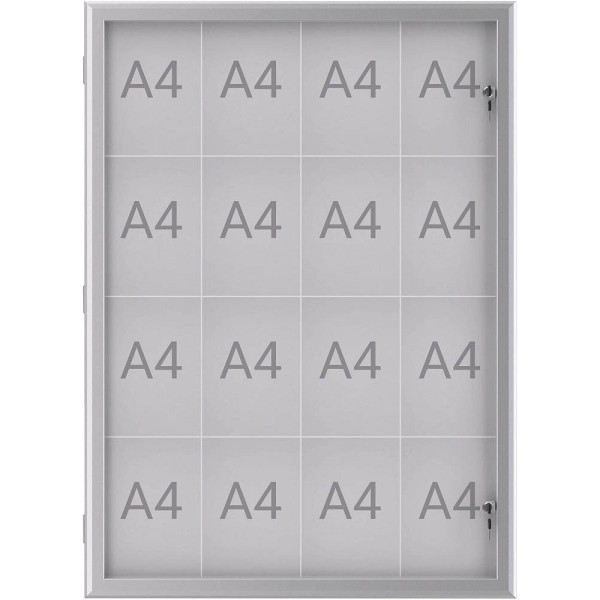 4002390083430 - Schaukasten MAULexcite Verwendung für Papierformat 16 x DIN A4 regengeschützter Außenbereich 6654408 Aluminium Silber 1 St 4002390083430 - Schaukasten MAULexcite Verwendung für Papierformat 16 x DIN A4 regengeschützter Außenbereich 6654408 Aluminium Silber 1 St